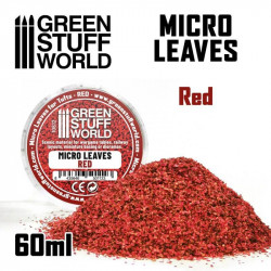 Micro folhas. Vermelho.