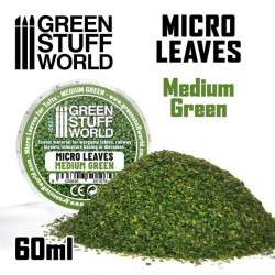 Micro fogli. Colore verde medio.