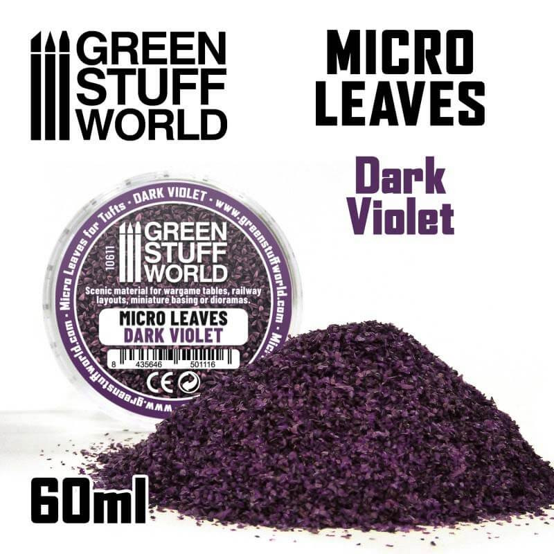 Micro hojas. Color violeta oscuro. Micro hojas. Color violeta oscuro.