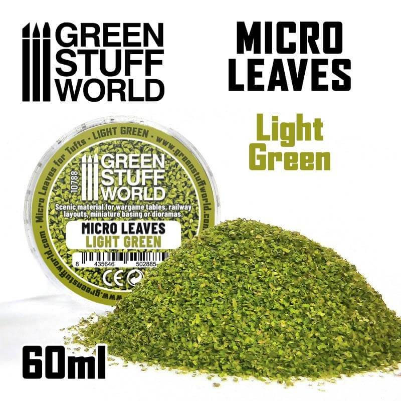 Micro hojas. Color verde claro. Micro hojas. Color verde claro.