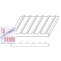 Plancha 15 x 30. Estriada "U" 3,2 mm. EVERGREEN 4544