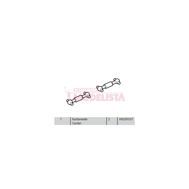 Universal shafts (x2). Series 252.