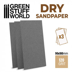 Sand paper dry 120 grit (x3).