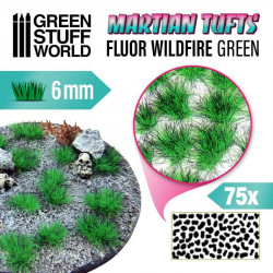 Ciuffi di erba aliena, verde fluoro wildfire (6 mm).