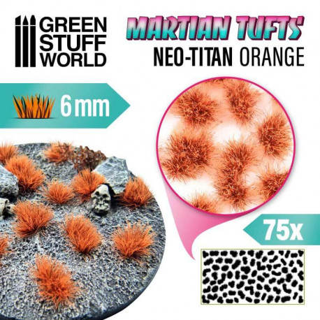 Matas de césped alien, naranja neo-titan (6 mm).