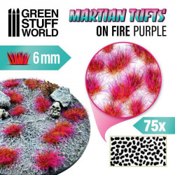 Martian fluor tufts, on fire purple (6 mm).