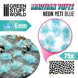 Touffes d’herbe étrangère, yéti bleu néon (6 mm).