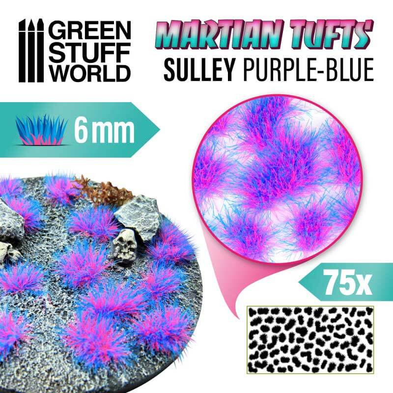 Matas de césped alien, sully azul-púrpura (6 mm). Matas de césped alien, sully azul-púrpura (6 mm).