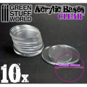 Acrylic bases clear. 40 mm (x10).