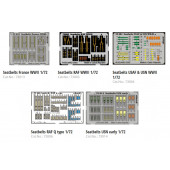 Set de cinturones de aviones aliados. WWII. EDUARD BIG7227