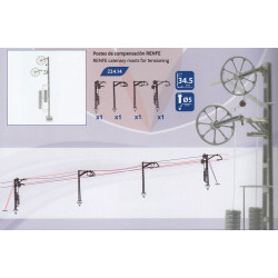 Satz Ausgleichspfosten für die Fahrleitung CR-160 (x4).