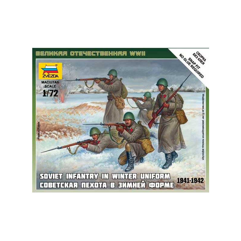 Infantería soviética, invierno. ZVEZDA 6197