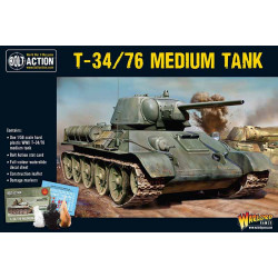 Tanque médio T34 / 76. Ação do parafuso.