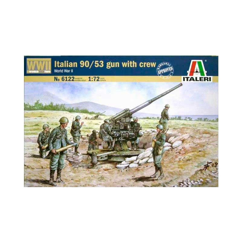 Cañón italiano 90/53 y artillería. ITALERI 6122