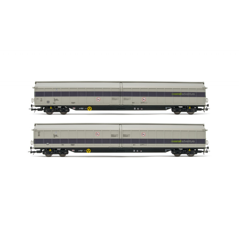 Railadventure sliding wall wagon (x2). Railadventure sliding wall wagon (x2).