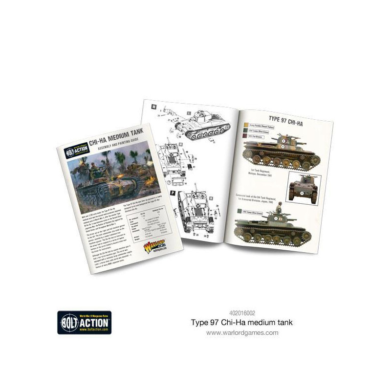 ChiHa Japanese tank. Bolt Action. WARLORD GAMES 402016002