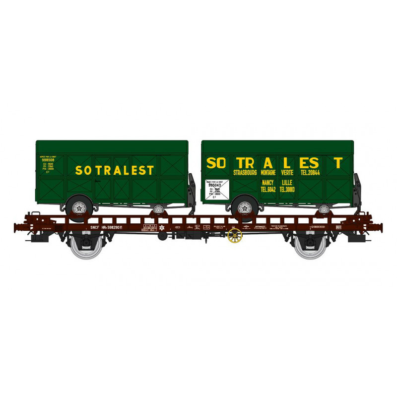 Wagon type UFR Sotralest, SNCF. Wagon type UFR Sotralest, SNCF.