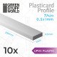 10 uPVC Plasticard thin 0.5x1mm.