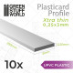 10 uPVC Plasticard extra thin 0.25x3mm.