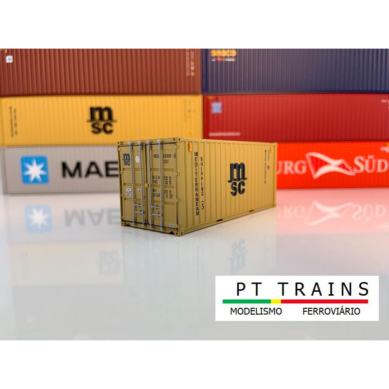 PT TRAINS 820001 Contenedor 20' DV ''MSC'', Modelismo Ferroviario ...