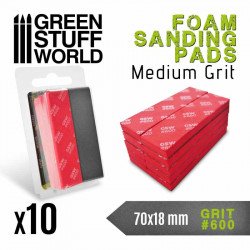 Foam sanding pads. 600 grit (x10).