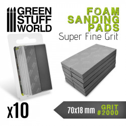 Foam sanding pads. 2000 grit (x10).