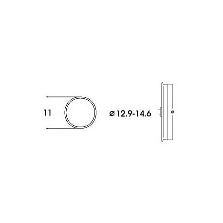 DC Traction Tire. 12,9 - 14,6 mm (x10). ROCO 40070