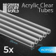 Acrylic clear tubes 5 mm.