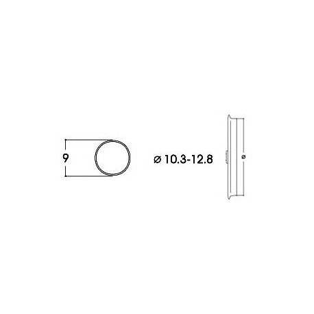 DC Traction Tire. 10,3 - 12,8 mm (x10). ROCO 40069