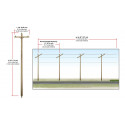 Postes de electricidad sencillos.