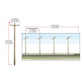 Postes de electricidad sencillos.