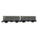 Set de 2 vagones cerrados J3, RENFE. Sindicato de la Naranja.