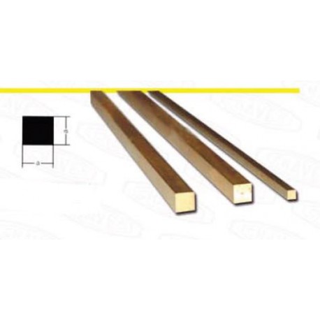 Square brass profile. 2,5 mm. HIRSCH 782525