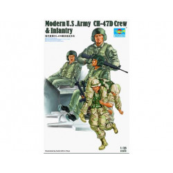 Equipaggio moderno e fanteria dell'esercito americano CH-47D.