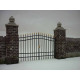 Park wall with fence.