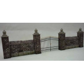 Park wall with fence.