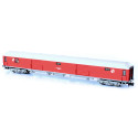 Luggage van DD-8100, RENFE. Red livery.
