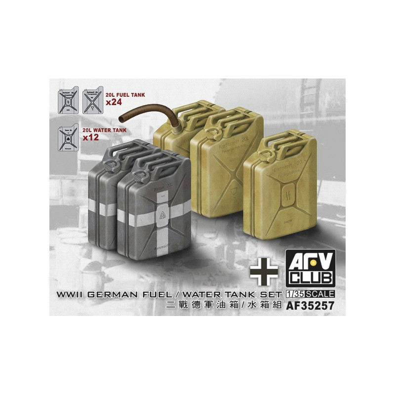 Bidones y latas alemanas.