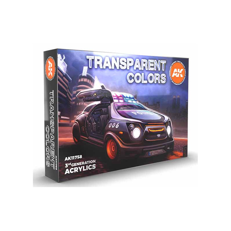 Set de colores transparentes.