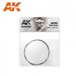 Filo di rame 0,25 mm x 5 metri. Argento.