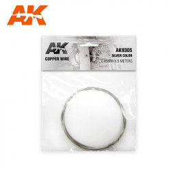 Filo di rame 0,45 mm x 5 metri. Argento.