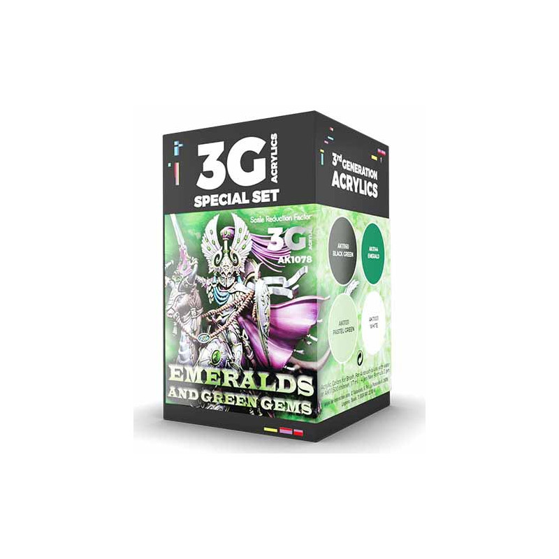 Wargame color set: Esmerald sand green gems. Wargame color set: Esmerald sand green gems.