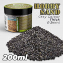 Thick hobby sand. Dark grey. 200ml.