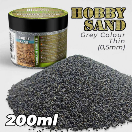 Thin hobby sand. Dark grey. 200ml.