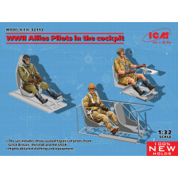 Alliierte Piloten im Cockpit.