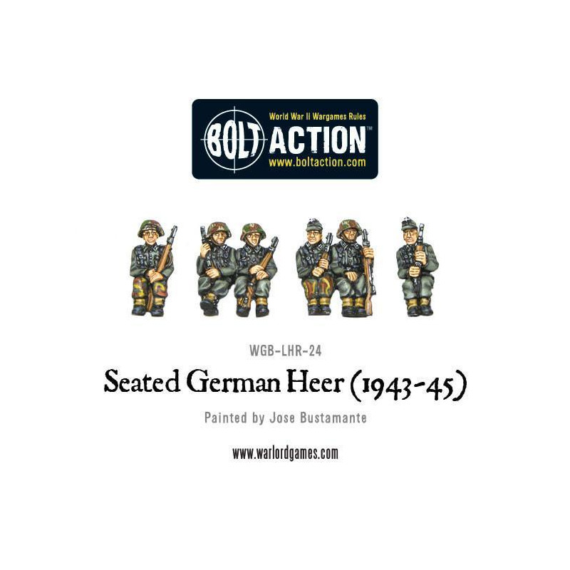 Soldados alemanes sentados. Bolt Action.