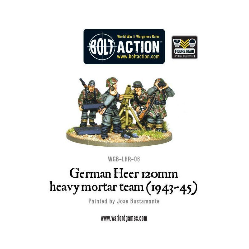 German Heer 120mm heavy mortar team. Bolt Action.