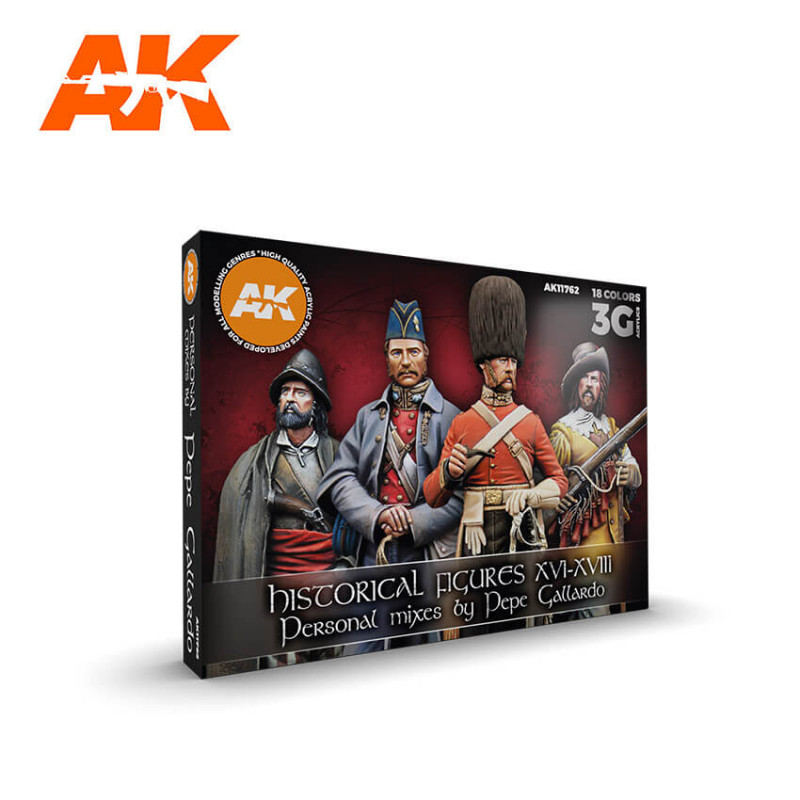 Historical figure XVI-XVIII paint set, by Pepe Gallardo. Historical figure XVI-XVIII paint set, by Pepe Gallardo.