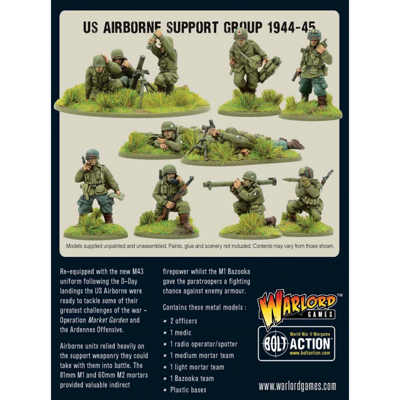 Figurines Wargame - Armes De Soutien US Marines 1944 - WW2 - Échelle 1/72 Ou 28mm