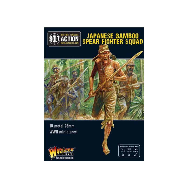 Escuadrón japonés de luchadores con lanzas de bambú. Bolt Action.